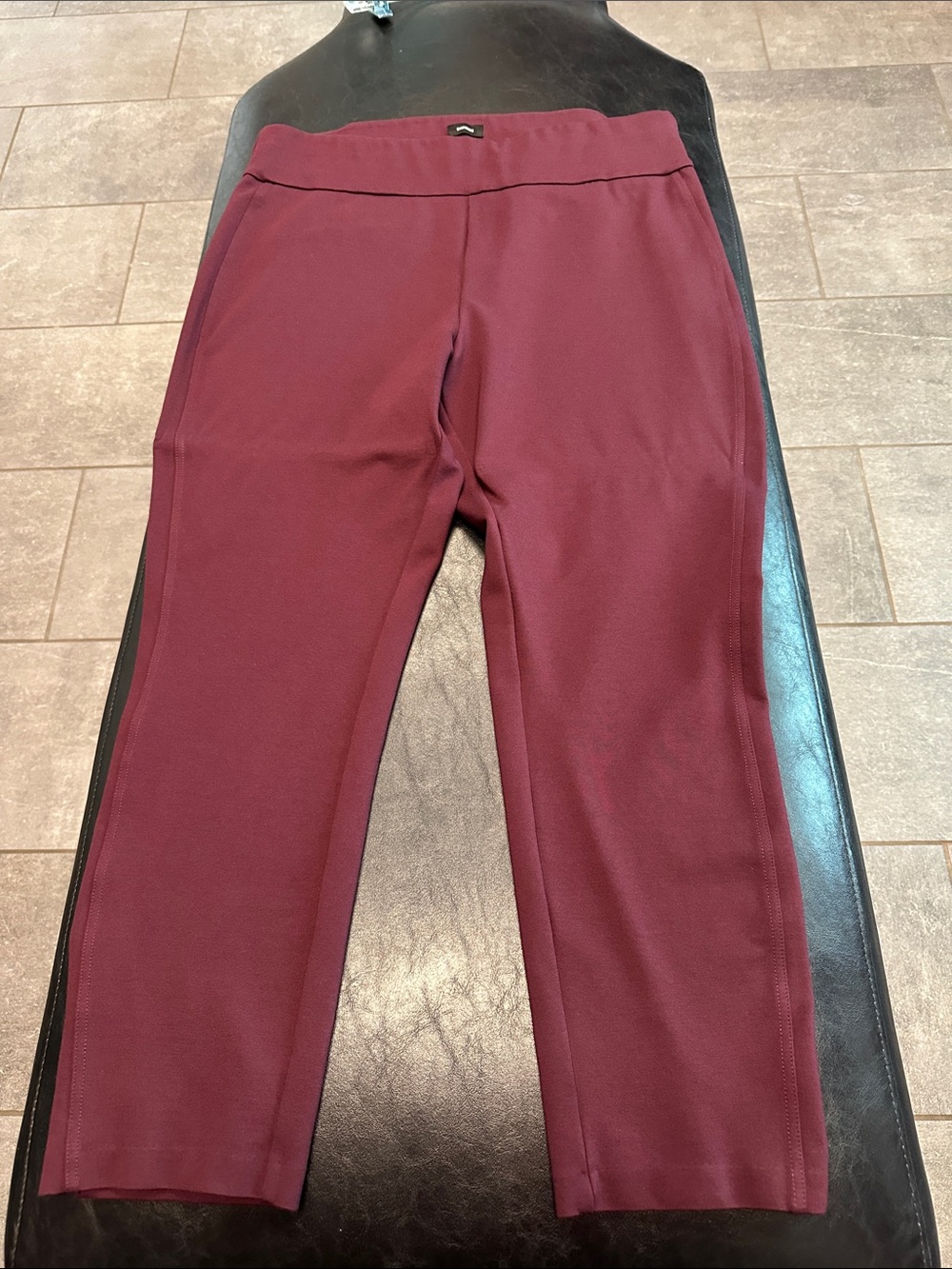 Women’s Ponte Maroon Stretch Pull-On Pants